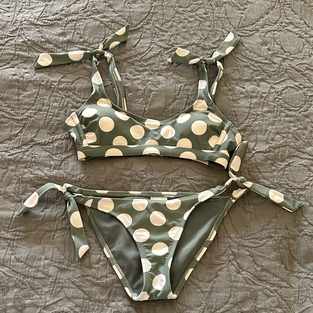 Green Polka Dot Bikini Set